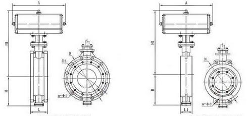 氣動三偏心蝶閥結構圖.jpg 氣動三偏心蝶閥結構圖.jpg